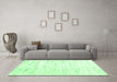 Machine Washable Solid Emerald Green Modern Area Rugs in a Living Room,, wshcon2302emgrn