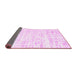 Sideview of Solid Pink Modern Rug, con2302pnk