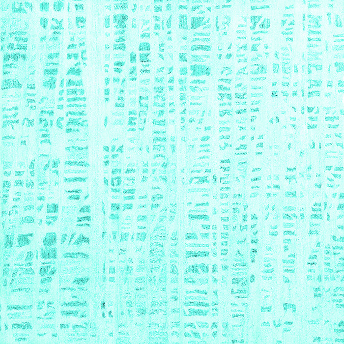 Square Solid Turquoise Modern Rug, con2302turq