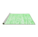 Sideview of Machine Washable Solid Emerald Green Modern Area Rugs, wshcon2302emgrn