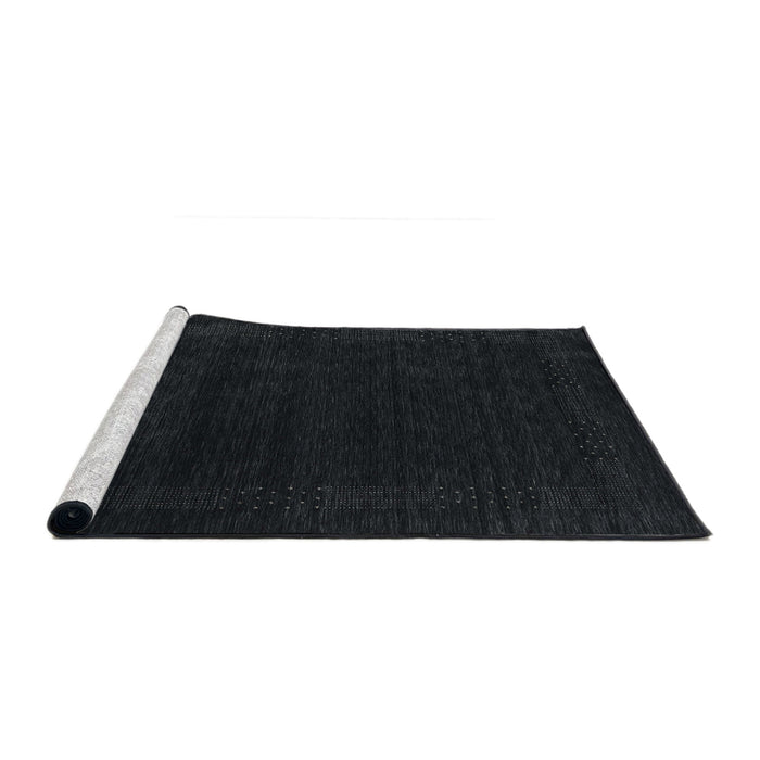 Serging Thickness of Machine Washable Contemporary Gunmetal Green Rug, wshcon2303