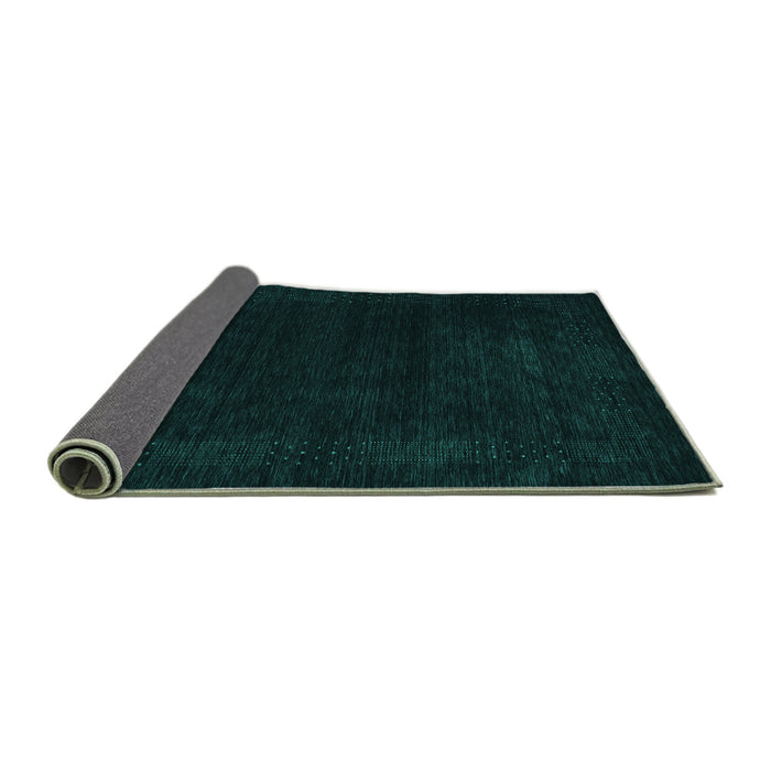 Sideview of Abstract Turquoise Contemporary Rug, con2303turq
