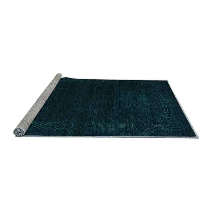 Sideview of Machine Washable Abstract Light Blue Contemporary Rug, wshcon2303lblu