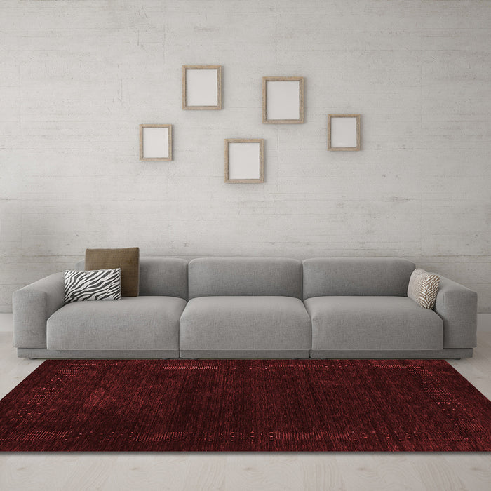 Contemporary Red Washable Rugs
