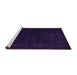 Sideview of Machine Washable Abstract Purple Contemporary Area Rugs, wshcon2303pur