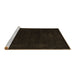 Sideview of Machine Washable Abstract Brown Contemporary Rug, wshcon2303brn