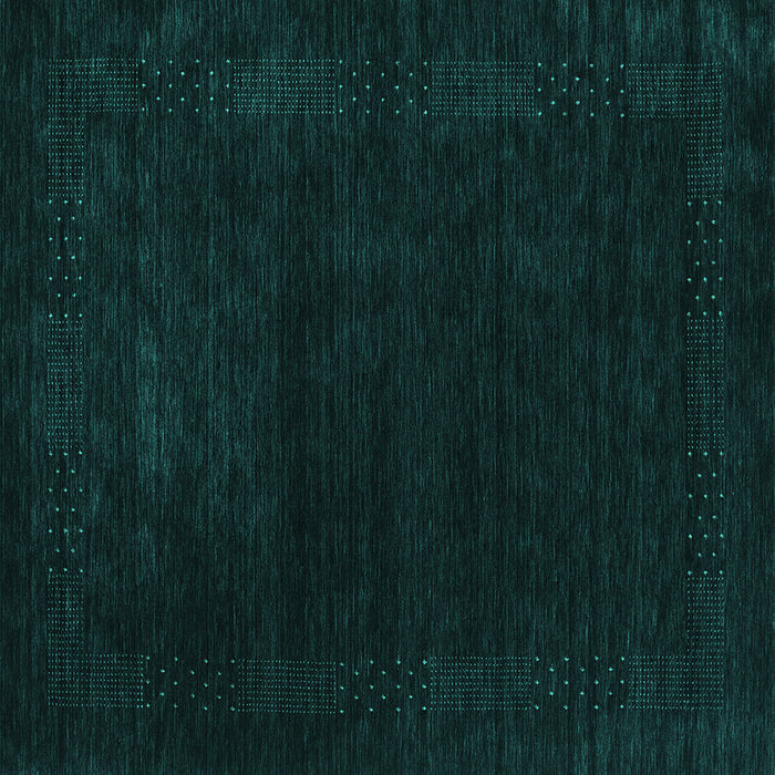 Square Abstract Turquoise Contemporary Rug, con2303turq
