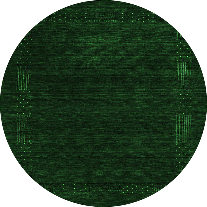 Square Abstract Green Contemporary Rug, con2303grn