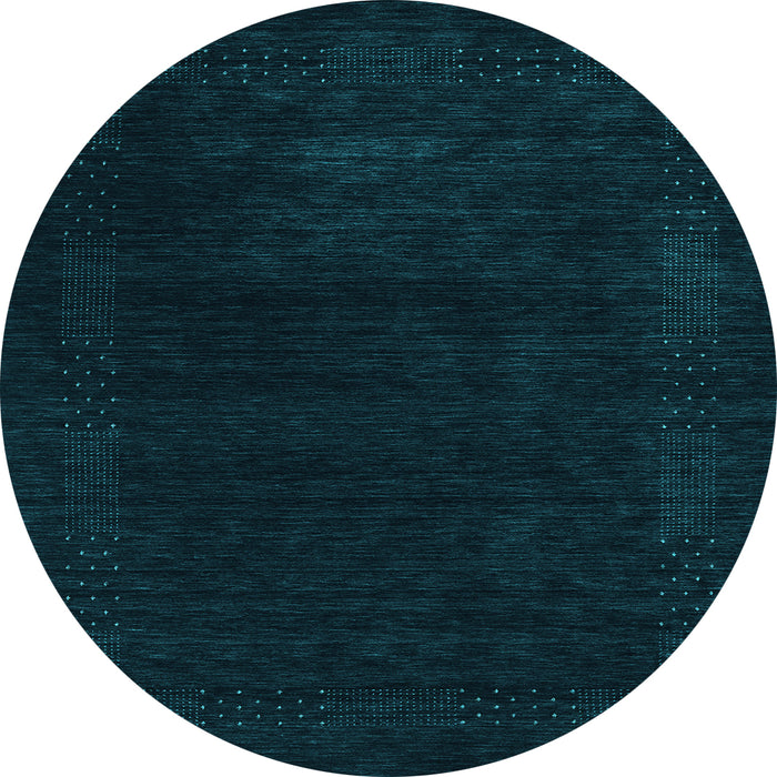 Round Machine Washable Abstract Light Blue Contemporary Rug, wshcon2303lblu