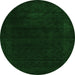 Machine Washable Abstract Green Contemporary Area Rugs, wshcon2303grn