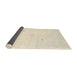 Thickness of Contemporary Vanilla Gold Solid Rug, con2304