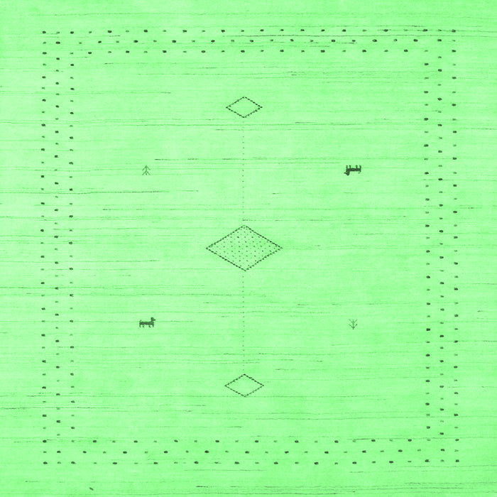 Square Solid Emerald Green Modern Rug, con2304emgrn