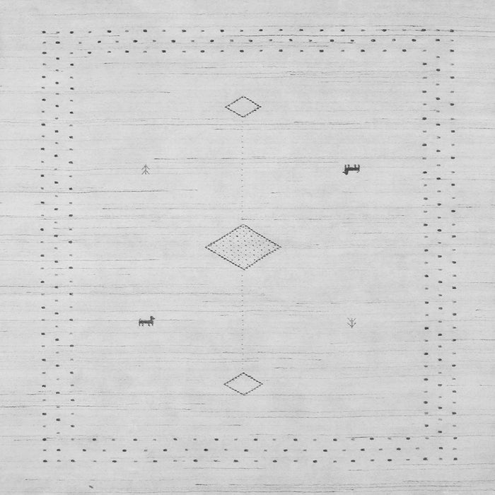 Round Machine Washable Solid Gray Modern Rug, wshcon2304gry