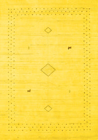 Solid Yellow Modern Rug, con2304yw