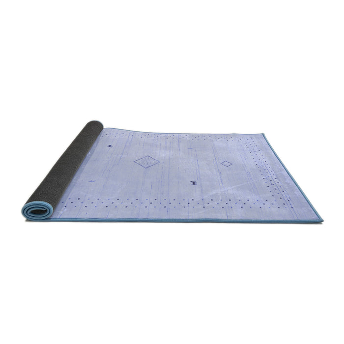 Sideview of Solid Blue Modern Rug, con2304blu