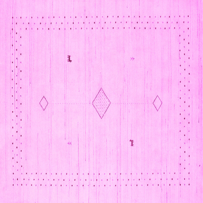 Square Solid Pink Modern Rug, con2304pnk