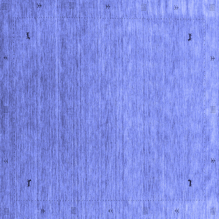 Square Machine Washable Abstract Blue Contemporary Rug, wshcon2305blu