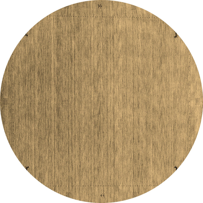 Round Machine Washable Abstract Brown Contemporary Rug, wshcon2305brn