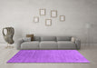 Machine Washable Abstract Purple Contemporary Area Rugs in a Living Room, wshcon2305pur