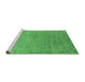 Sideview of Machine Washable Abstract Emerald Green Contemporary Area Rugs, wshcon2305emgrn