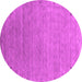 Round Machine Washable Abstract Pink Contemporary Rug, wshcon2305pnk