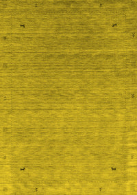 Abstract Yellow Contemporary Rug, con2305yw