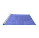 Sideview of Machine Washable Abstract Blue Contemporary Rug, wshcon2305blu