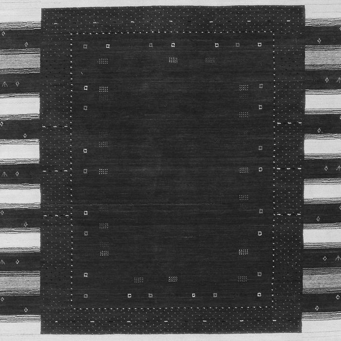 Serging Thickness of Machine Washable Abstract Gray Contemporary Rug, wshcon2306gry