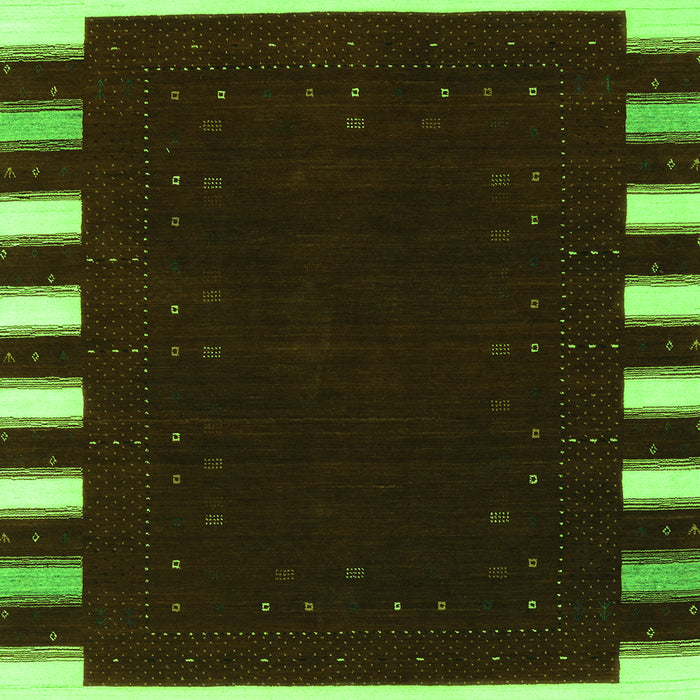 Abstract Green Contemporary Rug, con2306grn