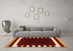 Machine Washable Abstract Orange Contemporary Area Rugs in a Living Room, wshcon2306org