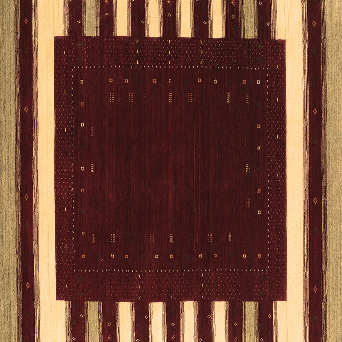 Square Abstract Brown Contemporary Rug, con2306brn