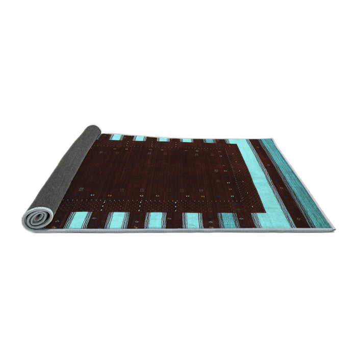 Sideview of Abstract Light Blue Contemporary Rug, con2306lblu