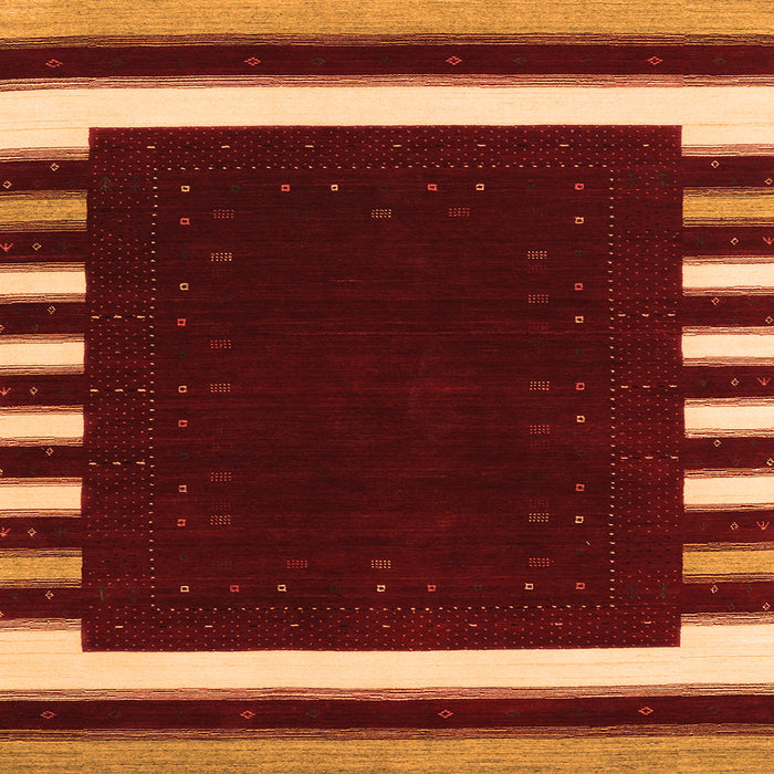 Serging Thickness of Abstract Orange Contemporary Rug, con2306org