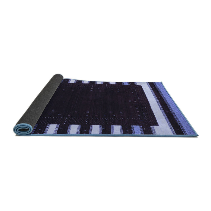 Sideview of Abstract Blue Contemporary Rug, con2306blu