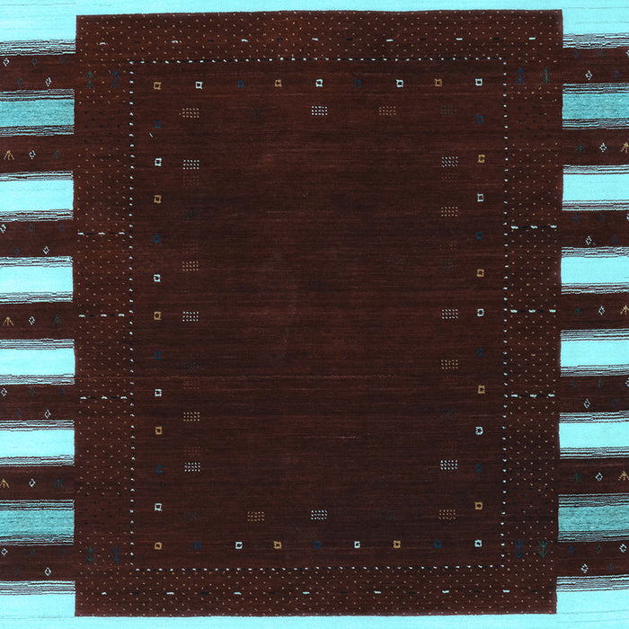 Abstract Light Blue Contemporary Rug, con2306lblu