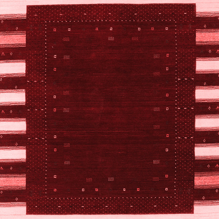 Machine Washable Abstract Red Contemporary Rug, wshcon2306red