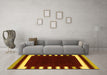 Machine Washable Abstract Yellow Contemporary Rug in a Living Room, wshcon2306yw