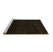 Sideview of Machine Washable Abstract Brown Contemporary Rug, wshcon2307brn