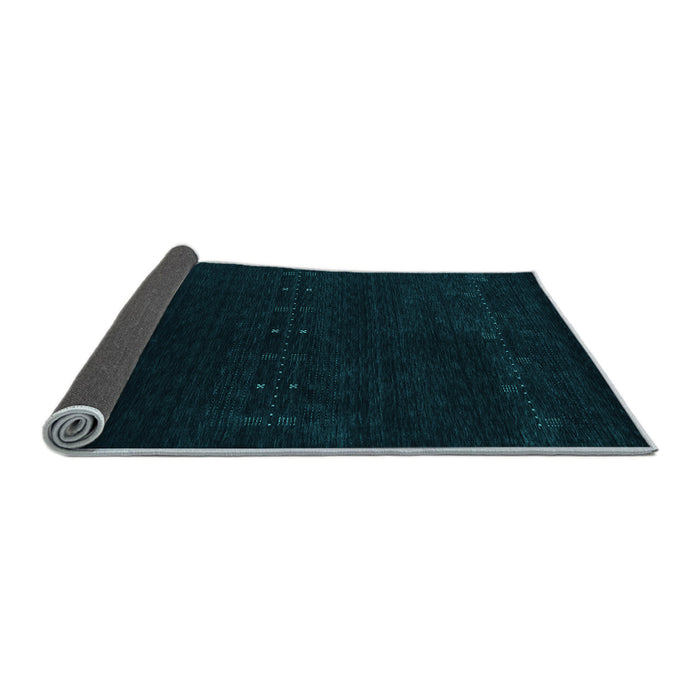 Sideview of Abstract Light Blue Contemporary Rug, con2307lblu