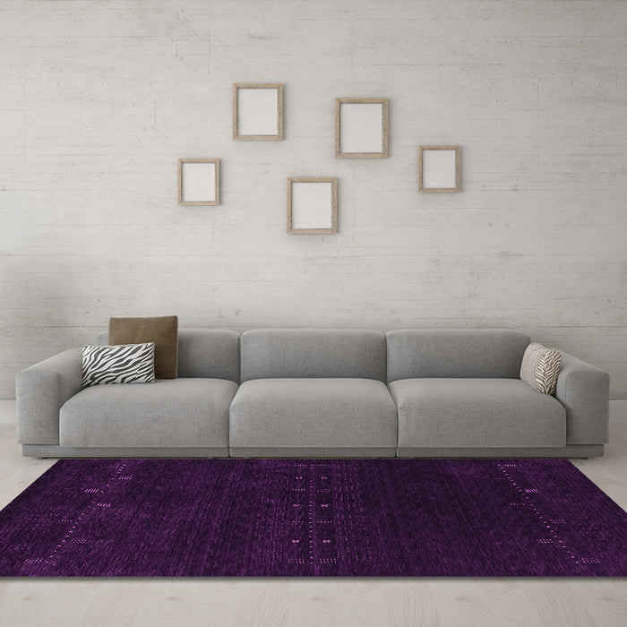 Machine Washable Abstract Pink Contemporary Rug in a Living Room, wshcon2307pnk