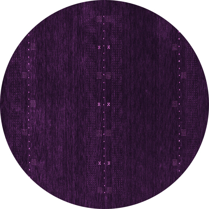 Round Abstract Pink Contemporary Rug, con2307pnk