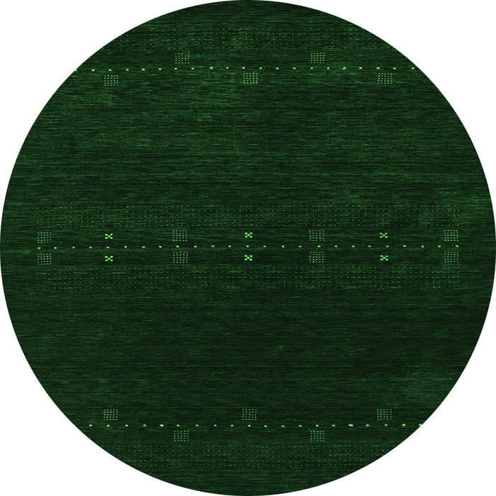 Square Abstract Green Contemporary Rug, con2307grn