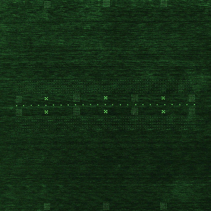 Serging Thickness of Machine Washable Abstract Green Contemporary Area Rugs, wshcon2307grn