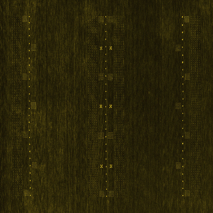 Square Abstract Yellow Contemporary Rug, con2307yw