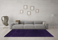 Machine Washable Abstract Purple Contemporary Rug, wshcon2307pur