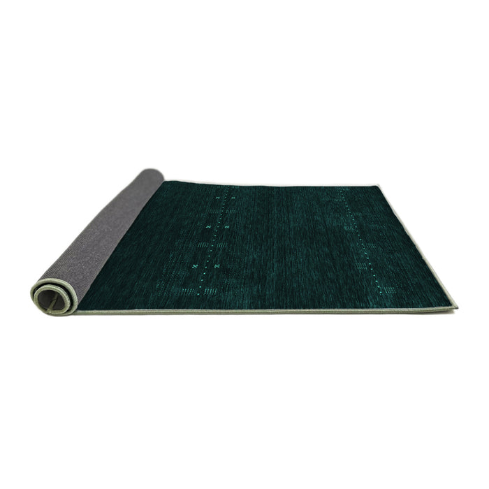 Sideview of Abstract Turquoise Contemporary Rug, con2307turq