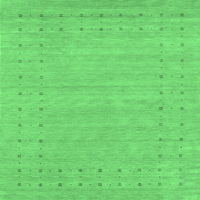 Square Machine Washable Abstract Emerald Green Contemporary Area Rugs, wshcon2308emgrn