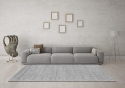 Machine Washable Abstract Gray Contemporary Rug in a Living Room,, wshcon2308gry