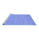 Sideview of Machine Washable Abstract Blue Contemporary Rug, wshcon2308blu