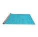Sideview of Machine Washable Abstract Light Blue Contemporary Rug, wshcon2308lblu